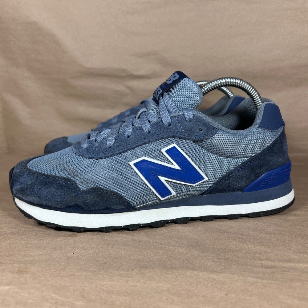 New Balance 515 Mens Sneakers Navy bBlue Suede Grey Mesh Size 7.5 Running Shoes